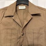 Trave Portia Romper Womens Size XS Blonde Brown Denim Long Sleeve‎ Utility NWT Photo 1