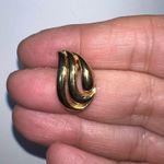 MCM Vintage  Linear Swirl Button Earrings Photo 4