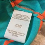 Free People Vintage Y2K Teal Green Orange Stripe Deep V Neck Racerback Tank Top Photo 7