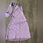 SAU LEE Chic Satin Halter Mini Dress in Lavender Purple Size 10 Photo 7