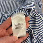 Tibi  Women’s Blue White Striped Cotton Bell Sleeve Top Size S Photo 5