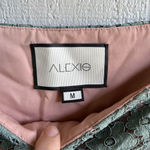 Alexis  Taza Off The Shoulder Lace Crop Top In Dusty Blue Size M Photo 2