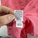 Lulu B Shirt Womens Small Pink Button Front 3/4 Sleeve Textured Lightweight Photo 4
