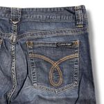Calvin Klein Jeans Womens Denim Blue Jean Bermuda Shorts Dark Wash Rolled Cuffs Photo 4