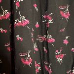 Victoria's Secret Black Pajama Pants with Pink Floral Pattern Photo 2