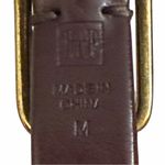 Gap Y2K Faux Leather Brown Ruffle Antique Gold Buckle Belt Women’s Size Medium Photo 10