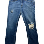 Levi's Y2K  524 Too Superlow Jeans Distressed Raw Hem Low‎ Rise Size 7 Short Photo 0
