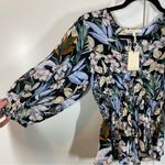 Maje Womens Jungle Print Top Blouse Size 1 Small Smock Balloon Sleeve Peasant Photo 7