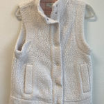 Aerie  Women’s Vest Plaid Flannel Lined Thick Sherpa LG Snap Pockets Cream Sz XS Photo 0