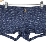 American Eagle Outfitters Womens Blue Geometric Pattern Denim Shorts Size 0 Photo 0