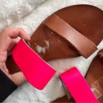 Joie A La Plage Sable Leather Slip On Sandals Pink Size 38.5 Brown Photo 8