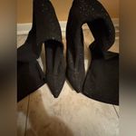 Raye  x Revolve Farley Over the Knee Black Sparkly Boots Photo 4