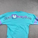 Disney Parks Walt Disney World Spirit Jersey XS Turquoise Purple Long Sleeve Blue Photo 1