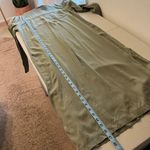 Vintage 90s Tencel Sage Green Long Sleeve Shirt Dress USA Made Size 10 Size M Photo 10