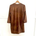 NWT Lauren Vidal Faux Suede Leather Dress 3/4 Sleeve, v Photo 4