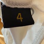 Donna Karan  White Button-Down Collared Bodysuit USA Paper Tag Vintage Sz 4 Photo 4