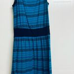 Torrid Striped Jersey Tank Skater Dress Plus Size 1 1X 14/16 Blue Black Photo 4
