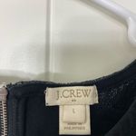 J.Crew NWOT women’s black silver metallic sleeve zip up blouse top large Photo 2