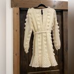 &merci Cream Winter Dress with poofs Photo 6