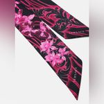 Versace  Orchid Print Silk Skinny Scarf, NEW w/Tag Photo 4
