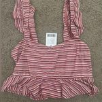 Urban Outfitters  Red and White Crop Tank Top (NWT) Photo 0
