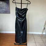 House Of CB  'Jalena' Black Vegan Leather Lace Back Dress NWOT size XL‎ Photo 8