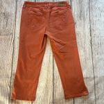 Allen B Bohemian Capris Burnt Brick Jeans Womens 8 Denim Allen Schwartz Zippers‎ Orange Photo 7