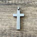 Silver & Black Cross Pendant Photo 1