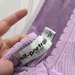 Self Portrait EUC Purple Knit Scallop Edge Halter Top Size Large $275 Photo 4