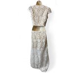 White Lace Maxi Skirt & Crop Top Set, Women's Size L Size L Photo 4
