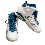 Jordan 6 Retro White Laser Fuchsia Green Abyss EUC Photo 11