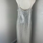 Anne Klein Silver Sequin Slip Dress L | Holiday Party NYE Formal Gown NWT Photo 7