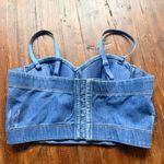 Denim corset w/ Rhinestone embellishments Blue Size M Photo 1