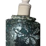 GENE SHELLY'S International Boutique Vintage 100% Wool Blue Sequin Jacket Sz 10 Photo 9