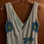 70s blue floral flowy maxi dress fairy Photo 7