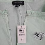 Talbots New  Mint Green zebra print Sleeveless Blouse Sz S Photo 3