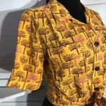 Urban Outfitters  Hawaiian Crop Top Tropical Palm Print Small Photo 6