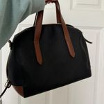 Fossil  Sydney SHB2033016 PVC Black/Tan TopZip MD Satchel Photo 6