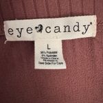 Eye Candy   Bodysuit‎ Purple Size L Snap Closure Stretch Long Sleeve Ribbed Photo 5