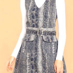 Judith March  Gray Snakeprint Sleeveless Dress Photo 0