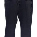 Topshop High Rise Straight Leg Plus Jeans Womens 16 Black Cotton Raw Hem NEW Photo 0