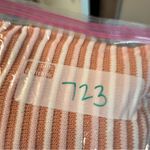 CJ Banks Ribbed Textured Crewneck Sweater Peach‎ White Pink Stripe Oversized 2X Orange Photo 7
