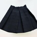 Devlin NWOT  Deep Black Women's Size XS Textured Stretch A-line Pleated Skirt Photo 0