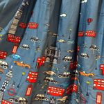 Pleated Skirt XL Blue with London Scene featuring Big Ben Photo 5