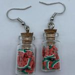 NEW Watermelon slices in mason jar fashion earrings Photo 15