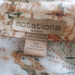 Notations  Damask Sheer Button Blouse Top Photo 5