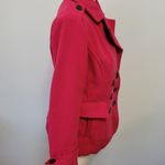 I.B. Diffusion fuchsia double breasted pea coat size medium Photo 2