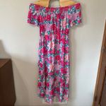 Vineyard Vines  Kentucky Derby Floral Off Shoulder Run for the Roses Dress Sz‎ 14 Photo 3