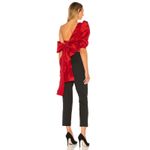 NBD  Red One Shoulder Top XS Cocktail Party Designer Taffeta Revolve $188 NEW Photo 4