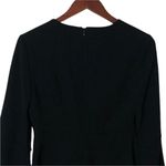 Intermix Black Plunge Bell Sleeve Top Front Tie Blouse Size P Photo 7